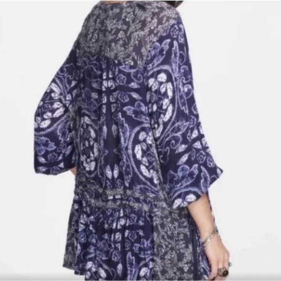 Free People Indigo Long Sleeve Side Tie Top - Picture 3 of 9